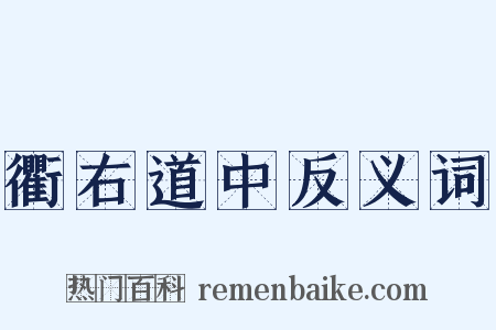 衢右道中反义词是什么意思的图片